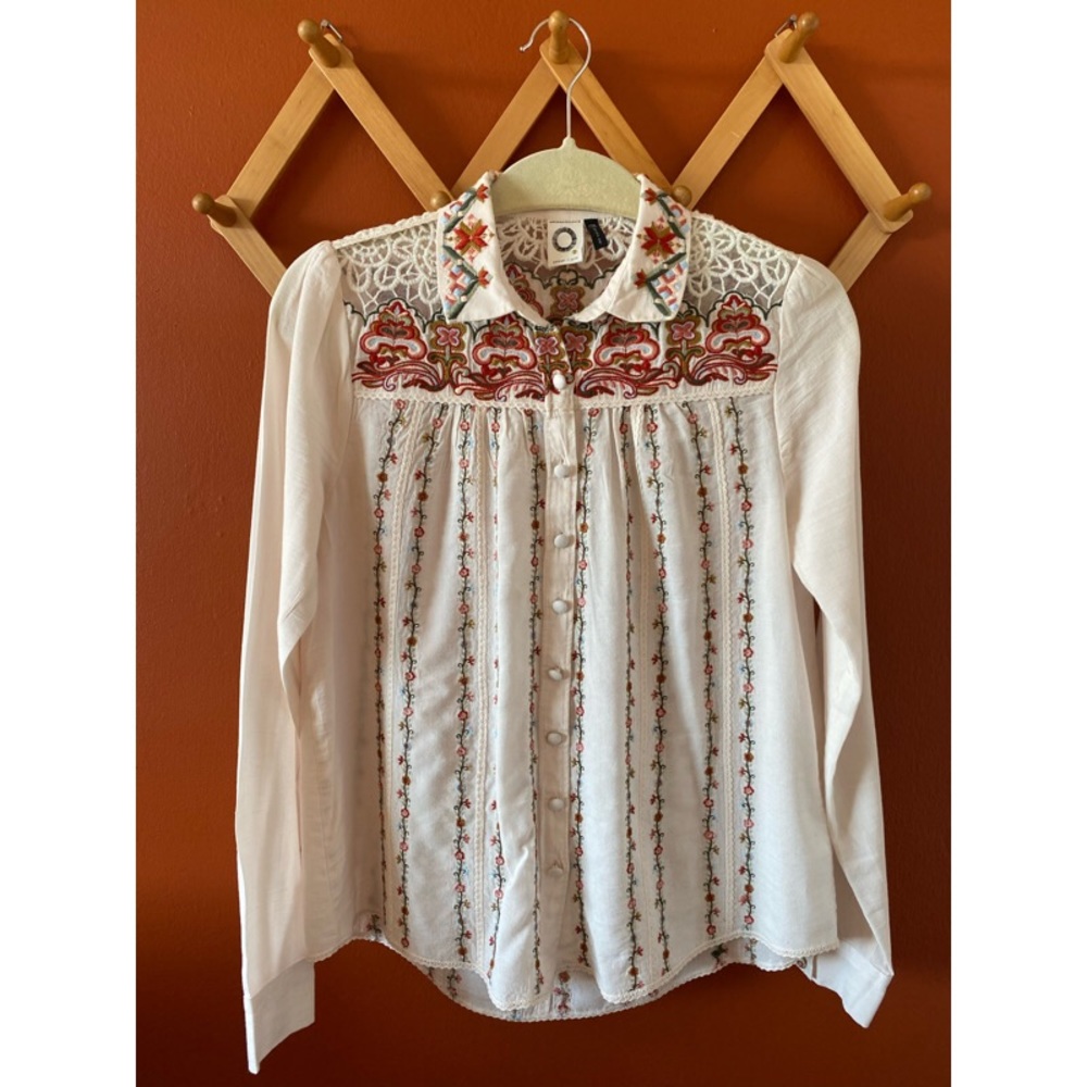 AKEMI + KIN Bouillon Button Down Blouse